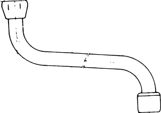 Venlo S-uitloop 1/2"x350mm 1020222